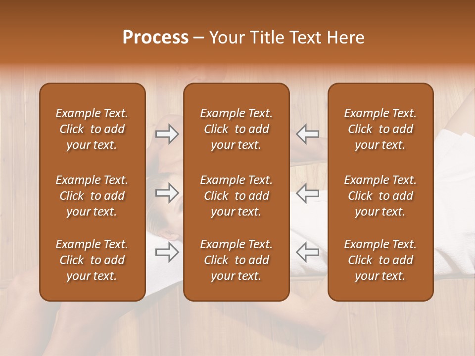 Steam Bath Woman Sweating PowerPoint Template