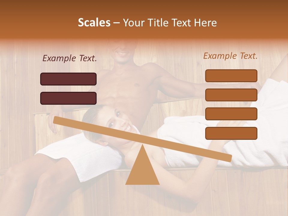 Steam Bath Woman Sweating PowerPoint Template