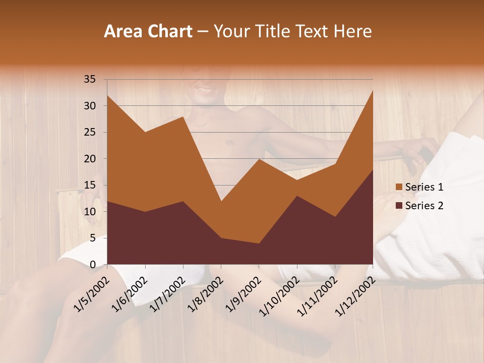 Steam Bath Woman Sweating PowerPoint Template