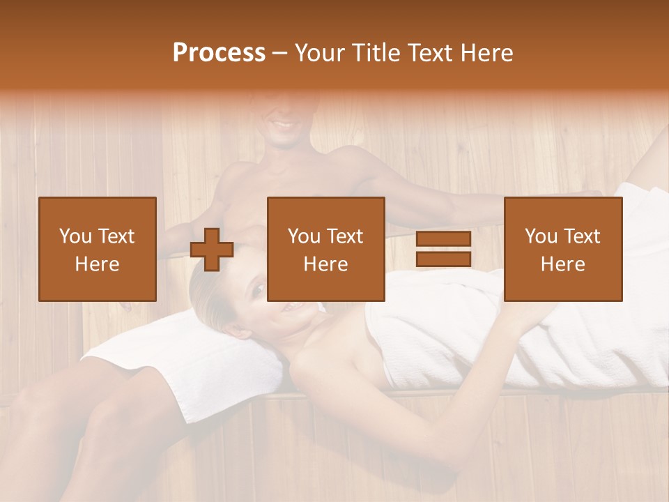 Steam Bath Woman Sweating PowerPoint Template