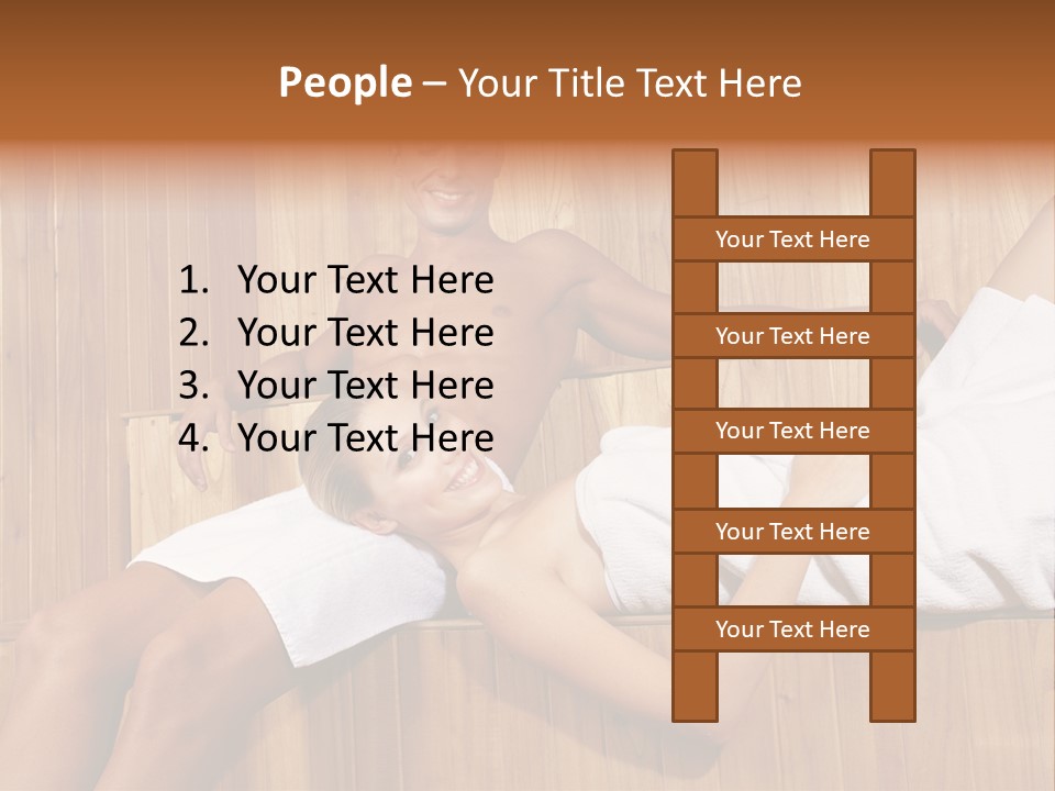 Steam Bath Woman Sweating PowerPoint Template