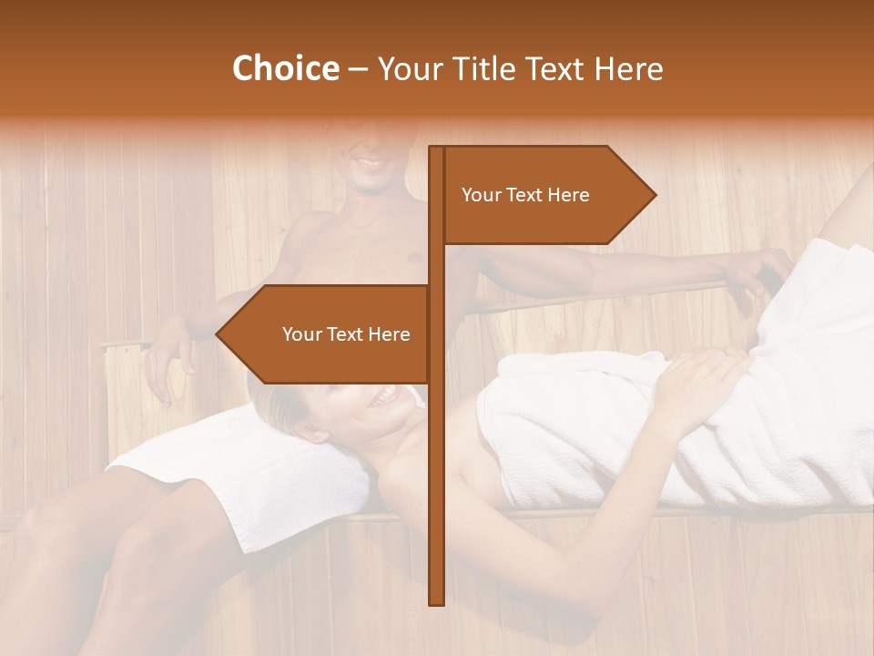 Steam Bath Woman Sweating PowerPoint Template