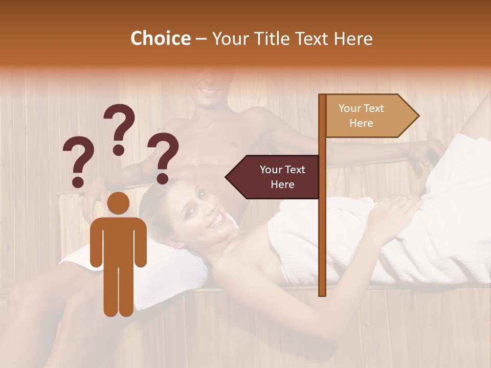 Steam Bath Woman Sweating PowerPoint Template