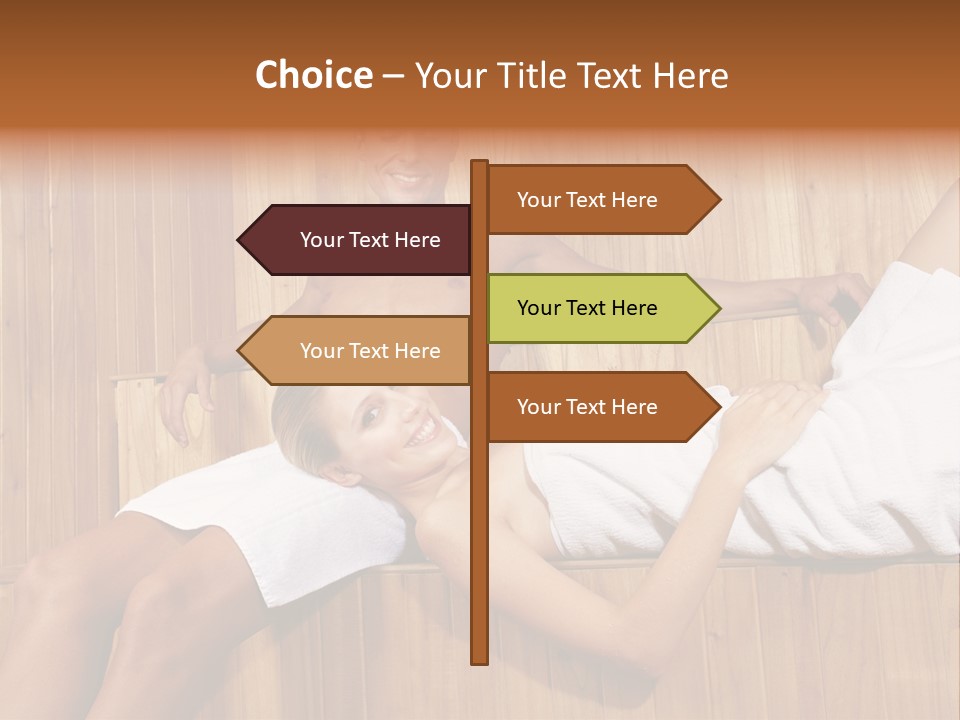 Steam Bath Woman Sweating PowerPoint Template