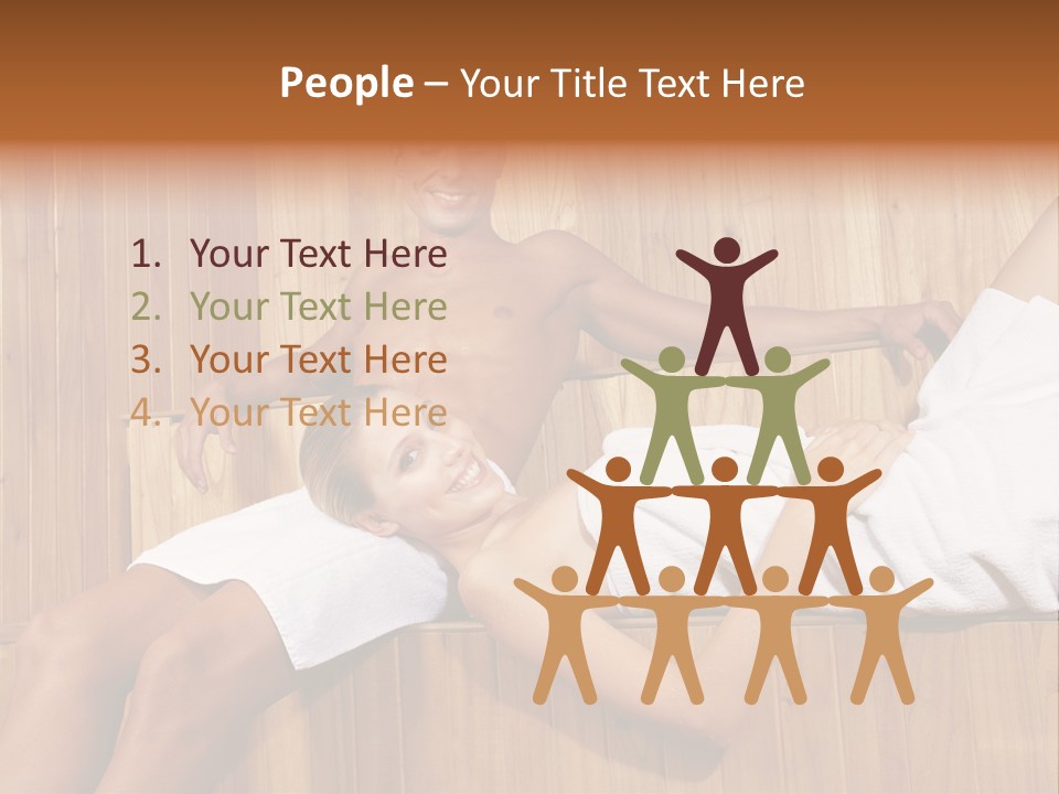 Steam Bath Woman Sweating PowerPoint Template