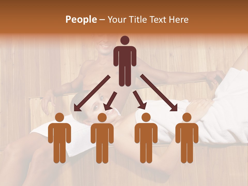 Steam Bath Woman Sweating PowerPoint Template