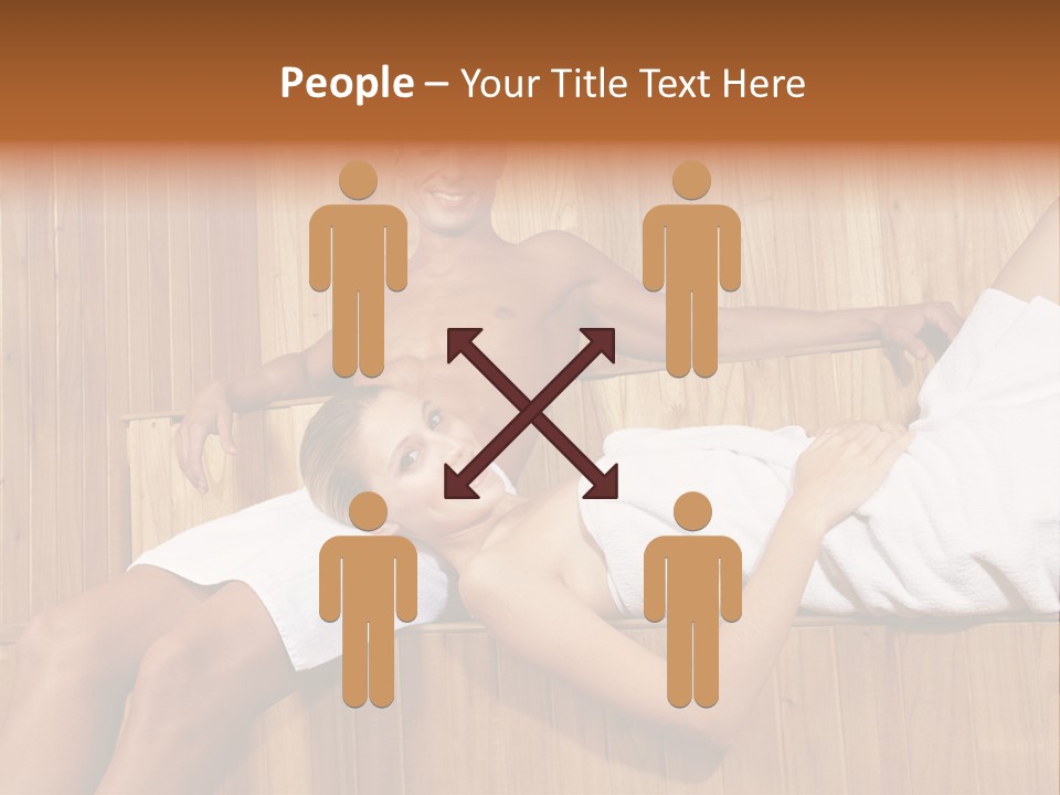 Steam Bath Woman Sweating PowerPoint Template