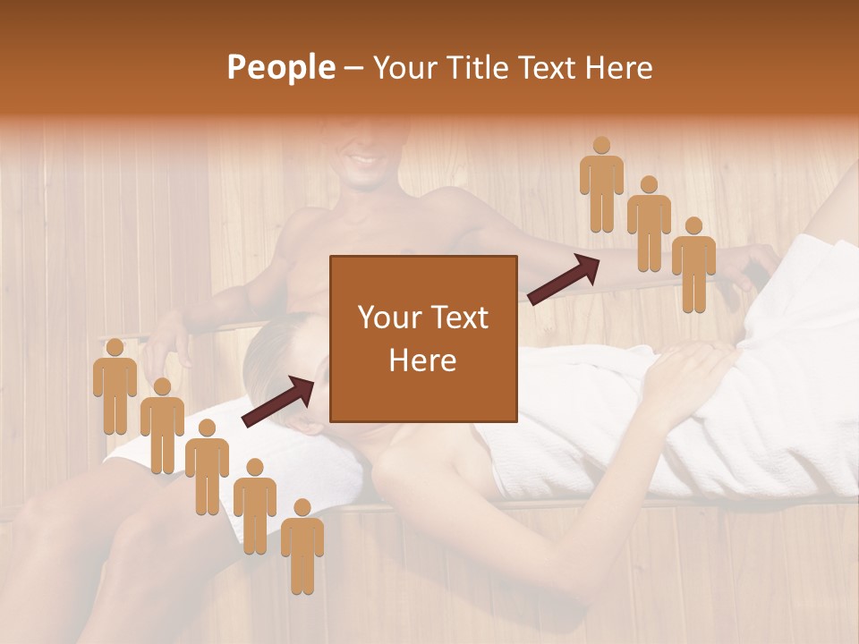 Steam Bath Woman Sweating PowerPoint Template