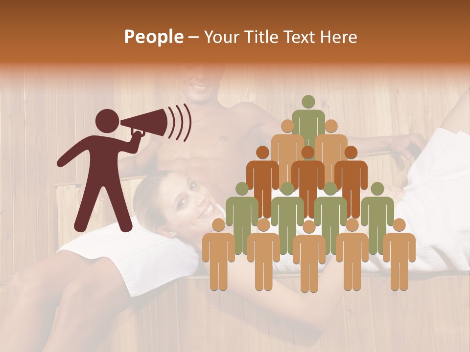 Steam Bath Woman Sweating PowerPoint Template