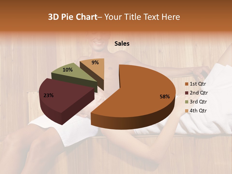 Steam Bath Woman Sweating PowerPoint Template