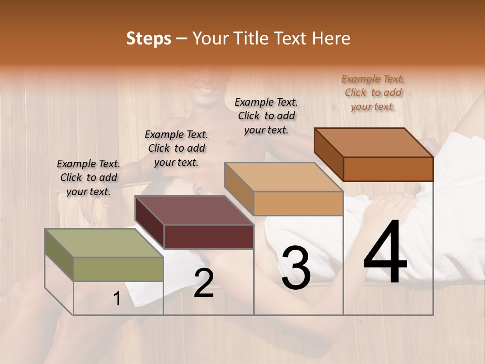 Steam Bath Woman Sweating PowerPoint Template