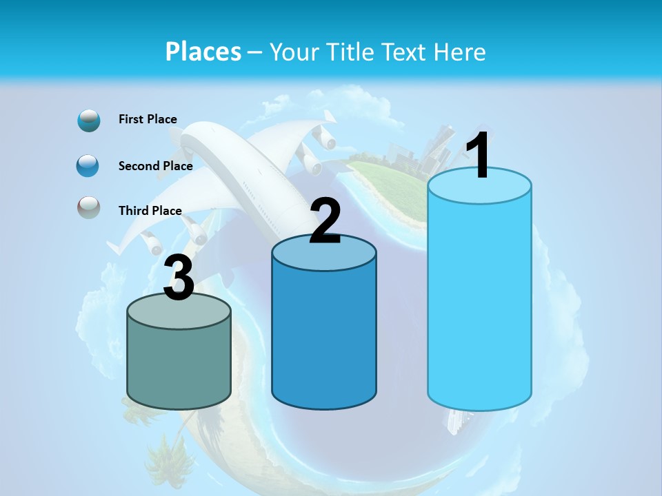 Skyscraper Seascape Empty PowerPoint Template