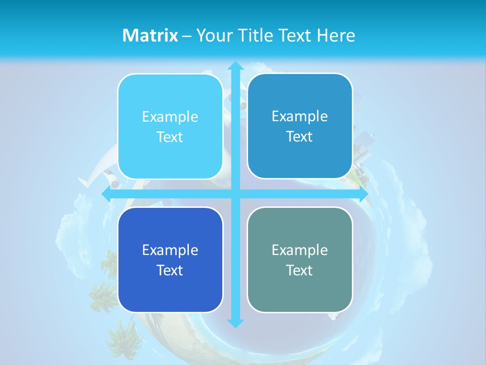 Skyscraper Seascape Empty PowerPoint Template