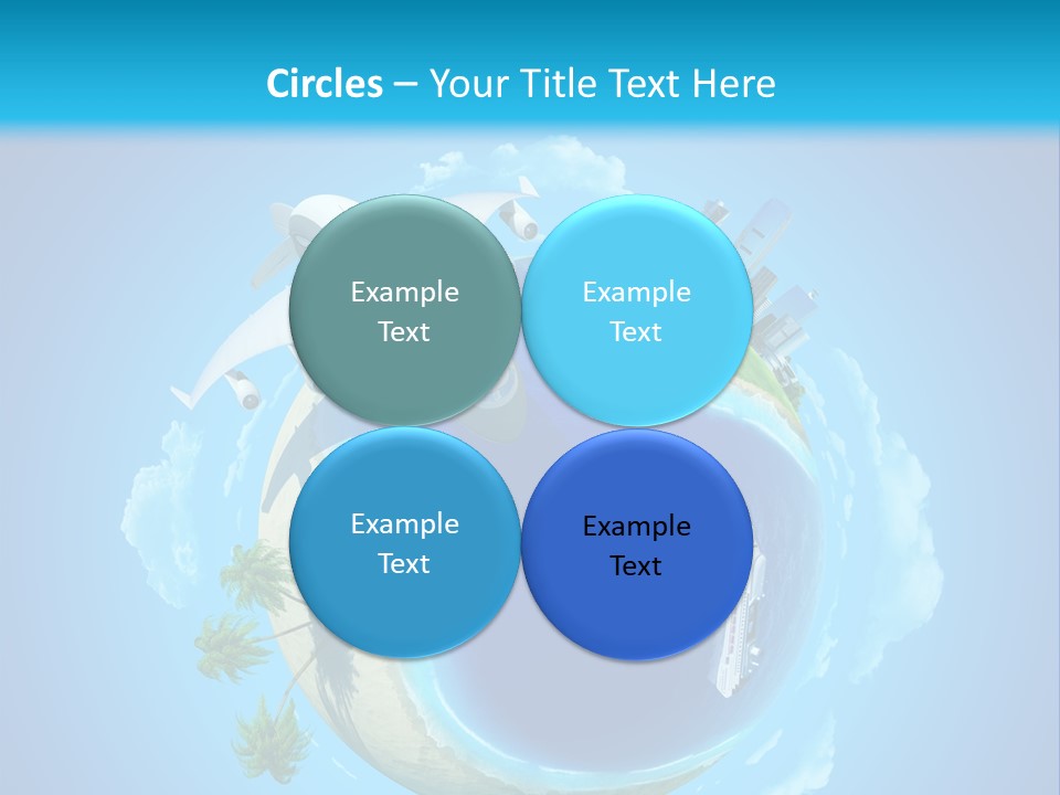 Skyscraper Seascape Empty PowerPoint Template