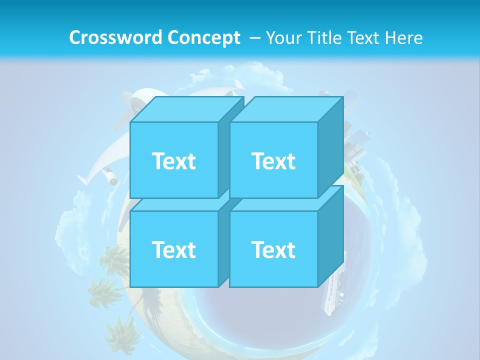 Skyscraper Seascape Empty PowerPoint Template