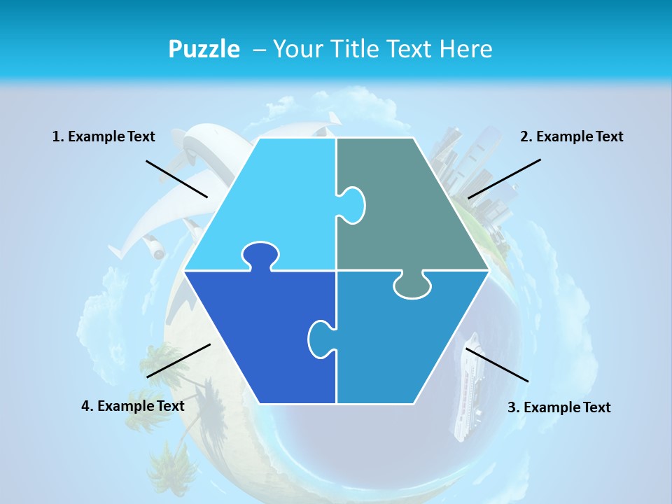 Skyscraper Seascape Empty PowerPoint Template