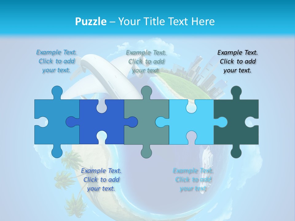 Skyscraper Seascape Empty PowerPoint Template