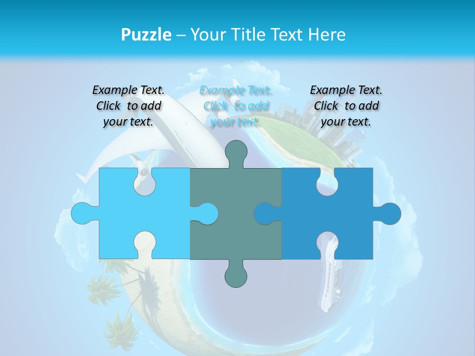 Skyscraper Seascape Empty PowerPoint Template