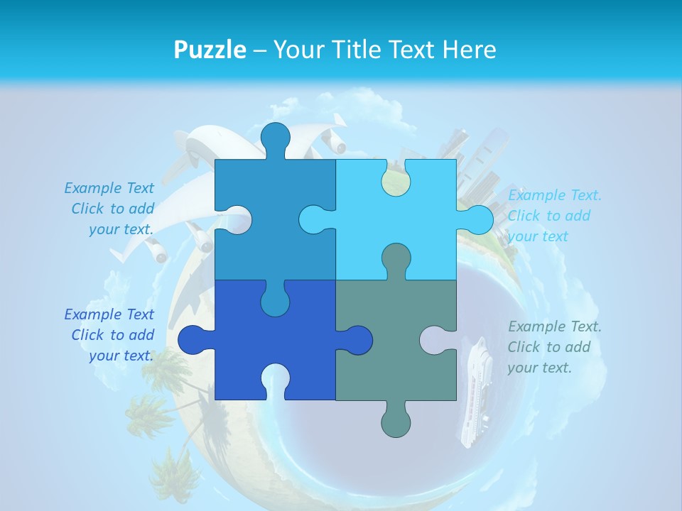 Skyscraper Seascape Empty PowerPoint Template