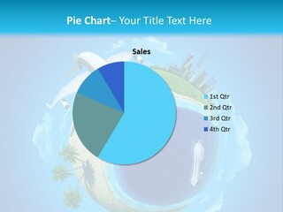 Skyscraper Seascape Empty PowerPoint Template