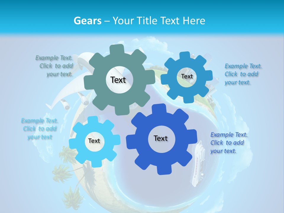 Skyscraper Seascape Empty PowerPoint Template