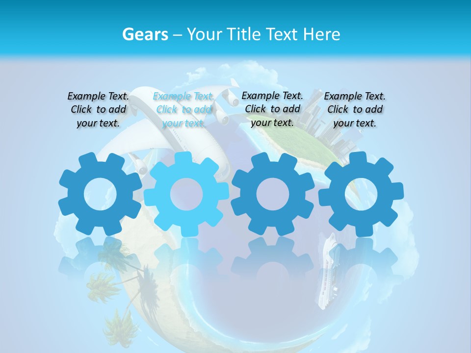 Skyscraper Seascape Empty PowerPoint Template