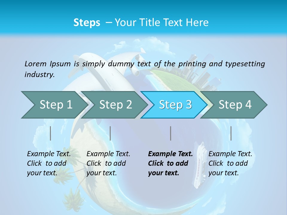 Skyscraper Seascape Empty PowerPoint Template