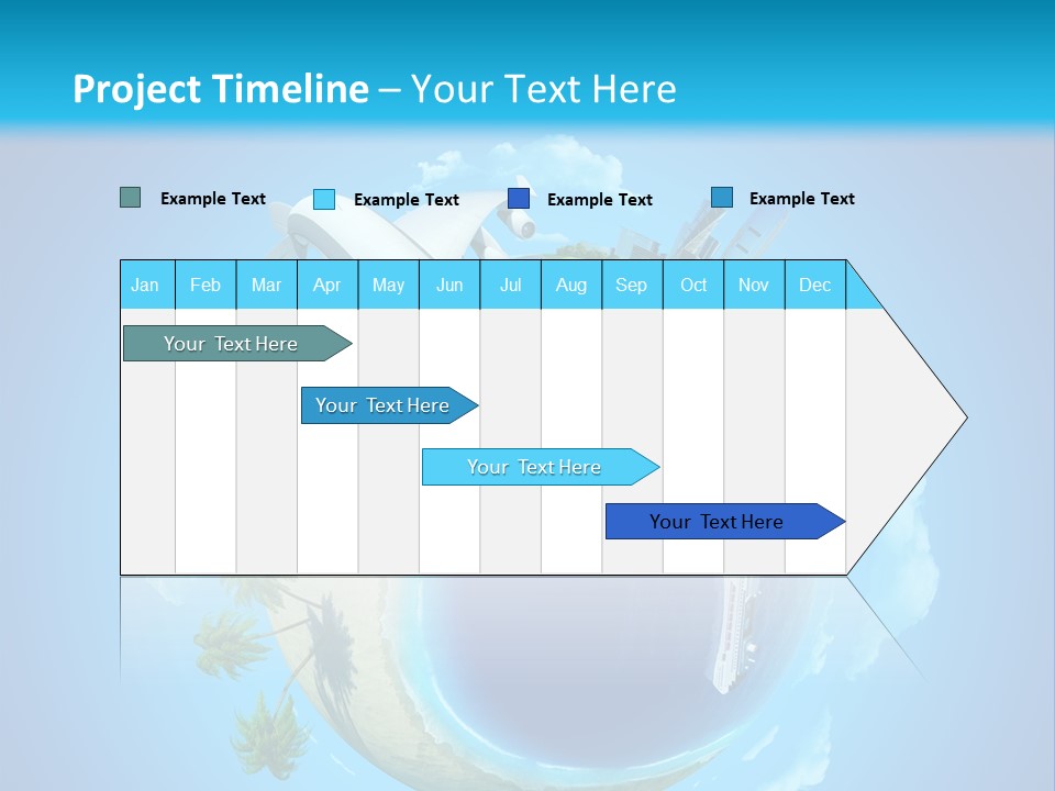 Skyscraper Seascape Empty PowerPoint Template
