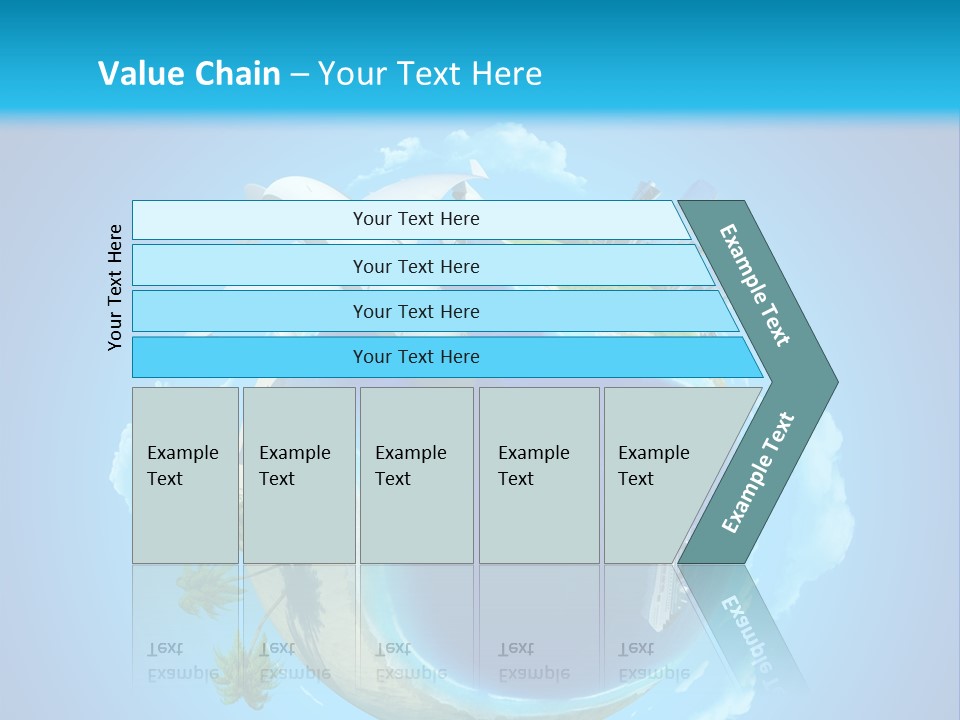 Skyscraper Seascape Empty PowerPoint Template