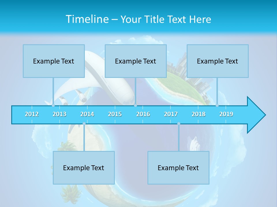 Skyscraper Seascape Empty PowerPoint Template