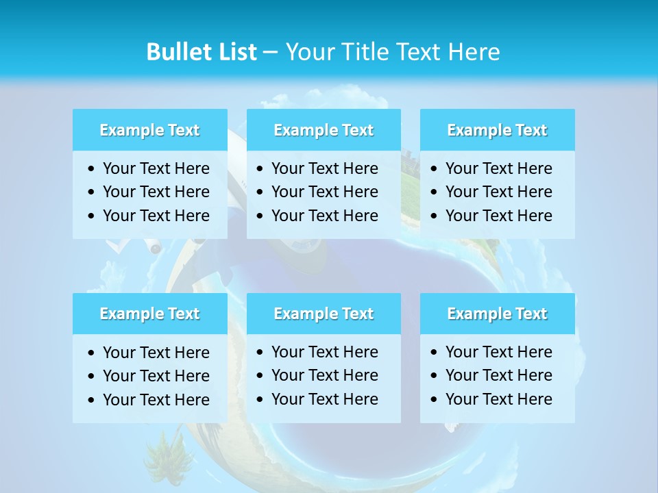 Skyscraper Seascape Empty PowerPoint Template