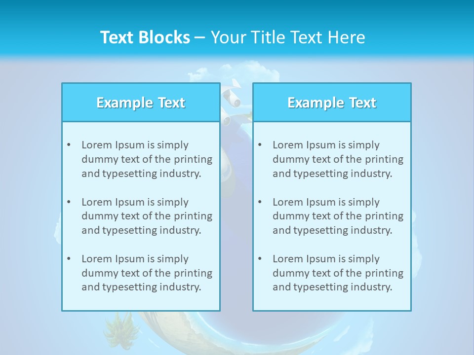 Skyscraper Seascape Empty PowerPoint Template