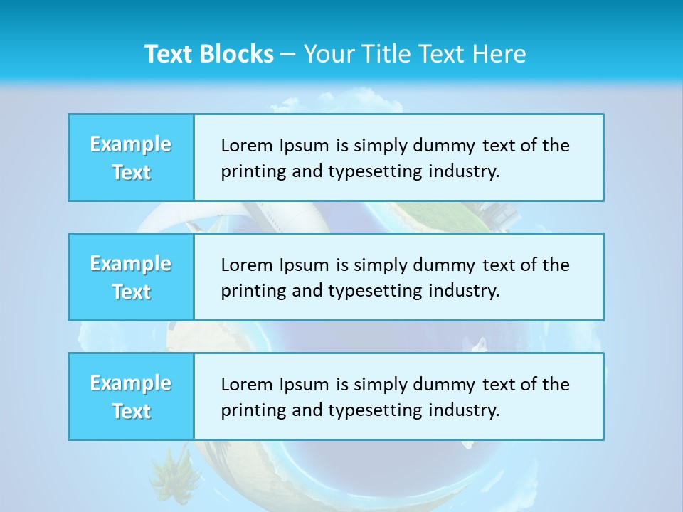 Skyscraper Seascape Empty PowerPoint Template