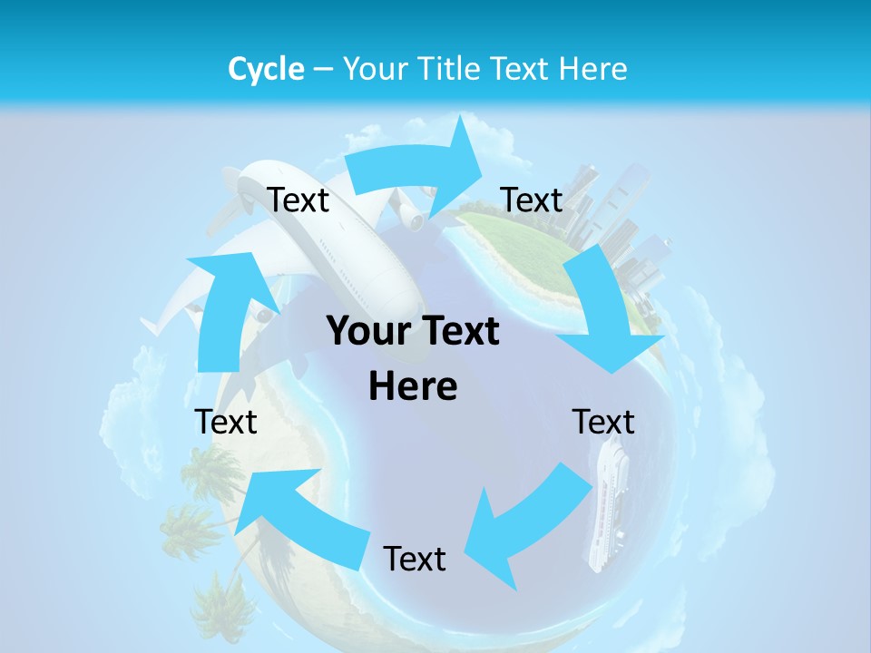 Skyscraper Seascape Empty PowerPoint Template