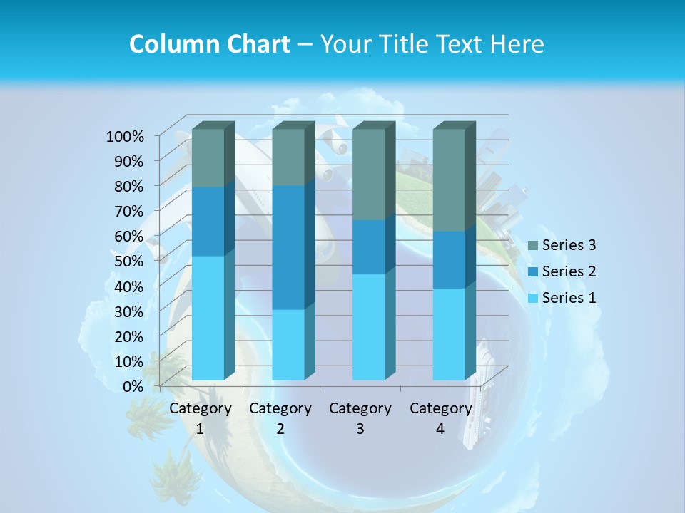 Skyscraper Seascape Empty PowerPoint Template