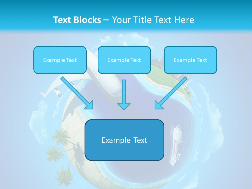 Skyscraper Seascape Empty PowerPoint Template