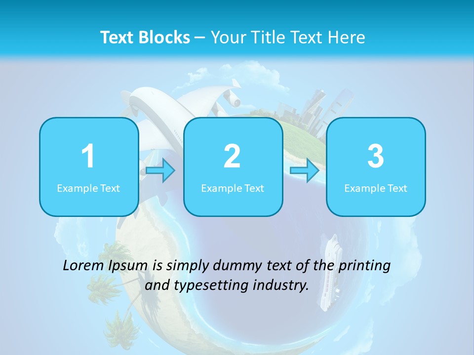 Skyscraper Seascape Empty PowerPoint Template