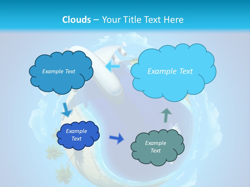Skyscraper Seascape Empty PowerPoint Template