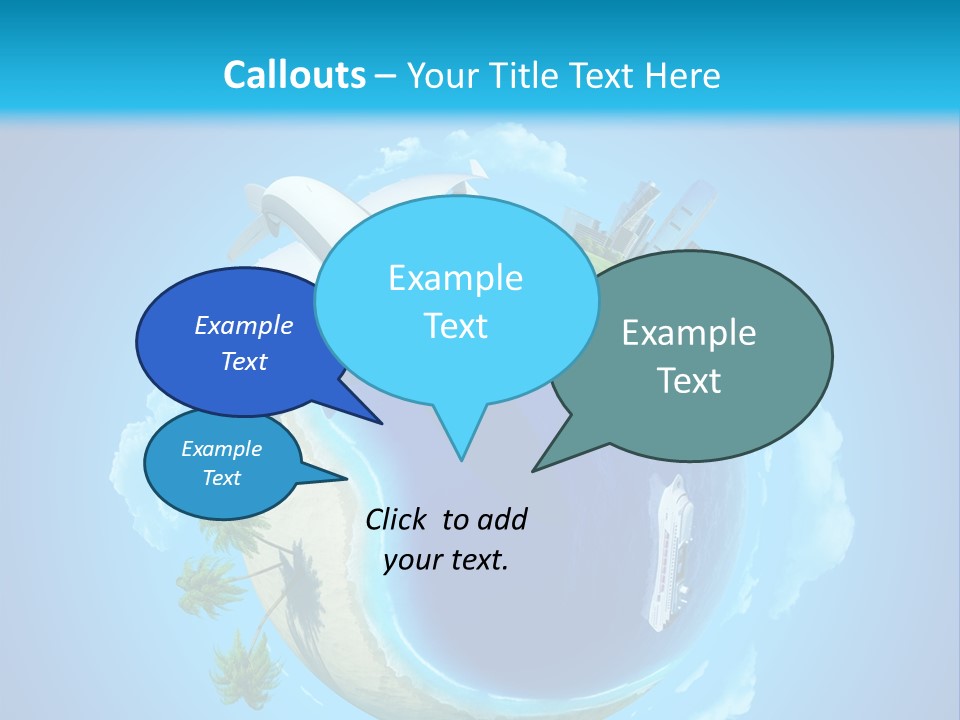 Skyscraper Seascape Empty PowerPoint Template