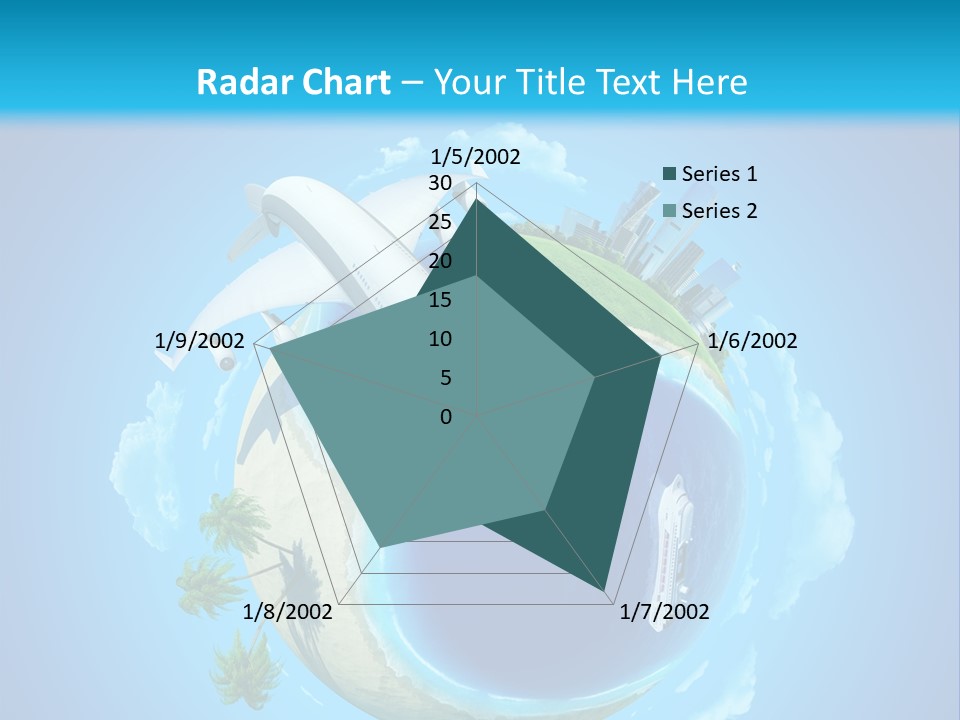 Skyscraper Seascape Empty PowerPoint Template