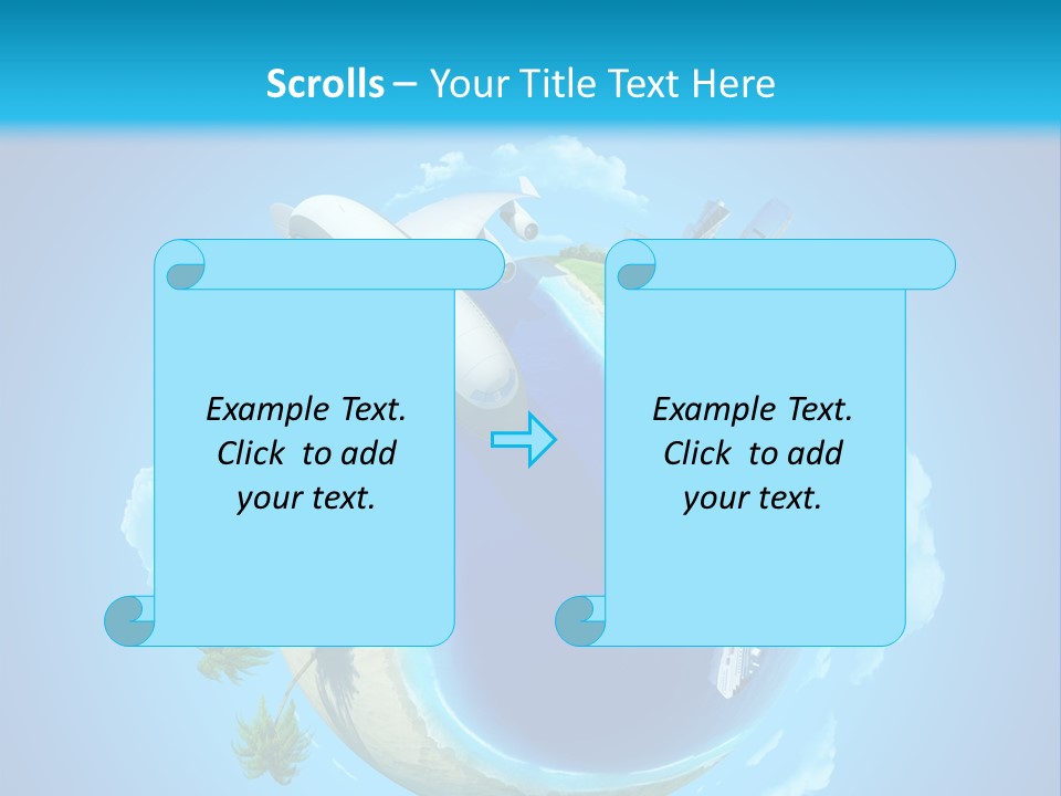 Skyscraper Seascape Empty PowerPoint Template