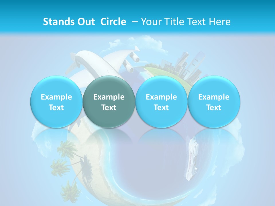 Skyscraper Seascape Empty PowerPoint Template