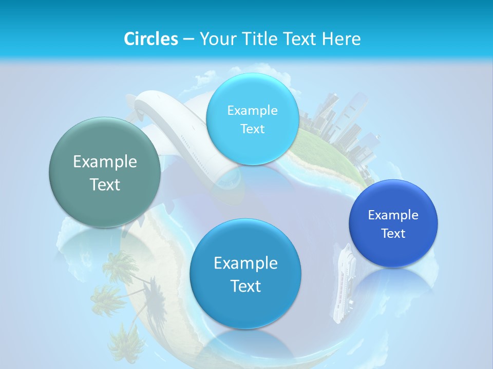 Skyscraper Seascape Empty PowerPoint Template