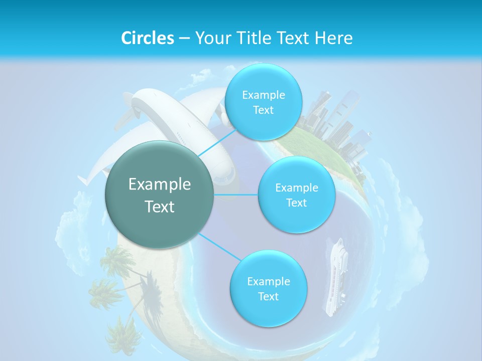 Skyscraper Seascape Empty PowerPoint Template