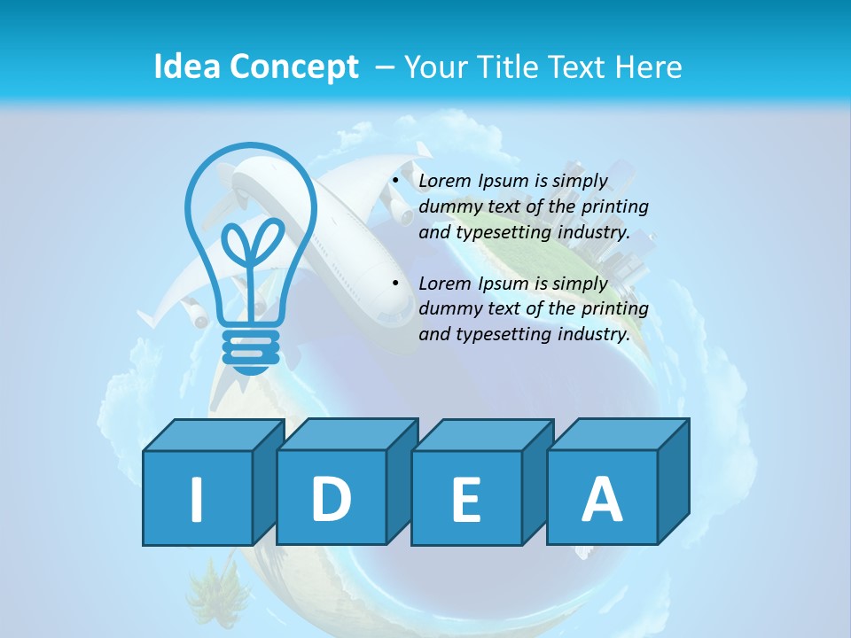 Skyscraper Seascape Empty PowerPoint Template