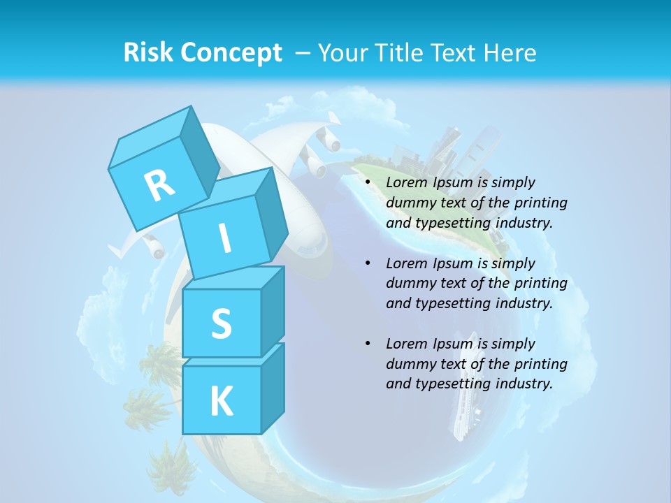 Skyscraper Seascape Empty PowerPoint Template