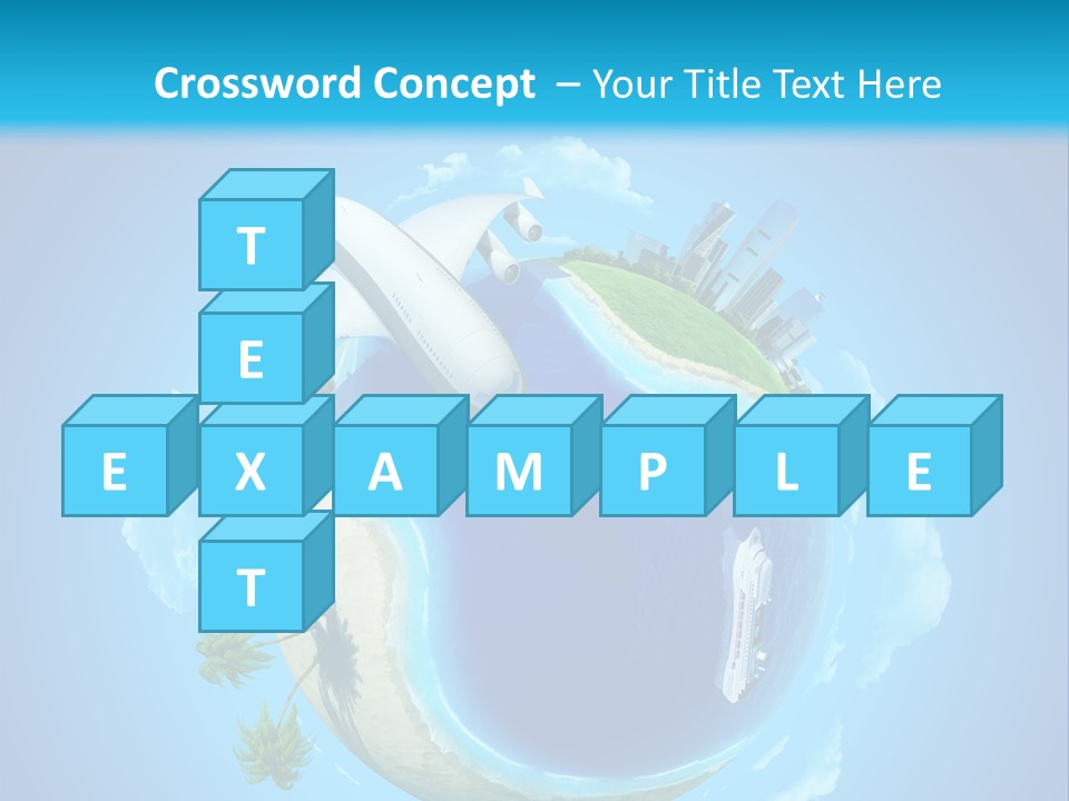 Skyscraper Seascape Empty PowerPoint Template