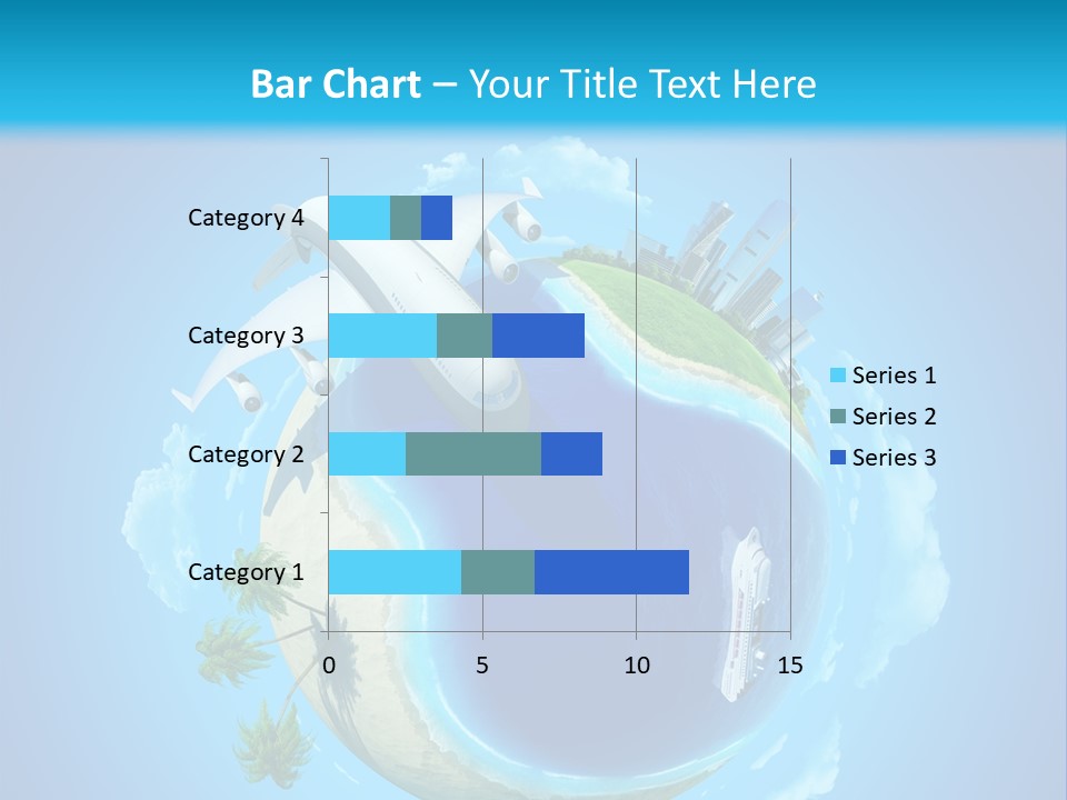 Skyscraper Seascape Empty PowerPoint Template