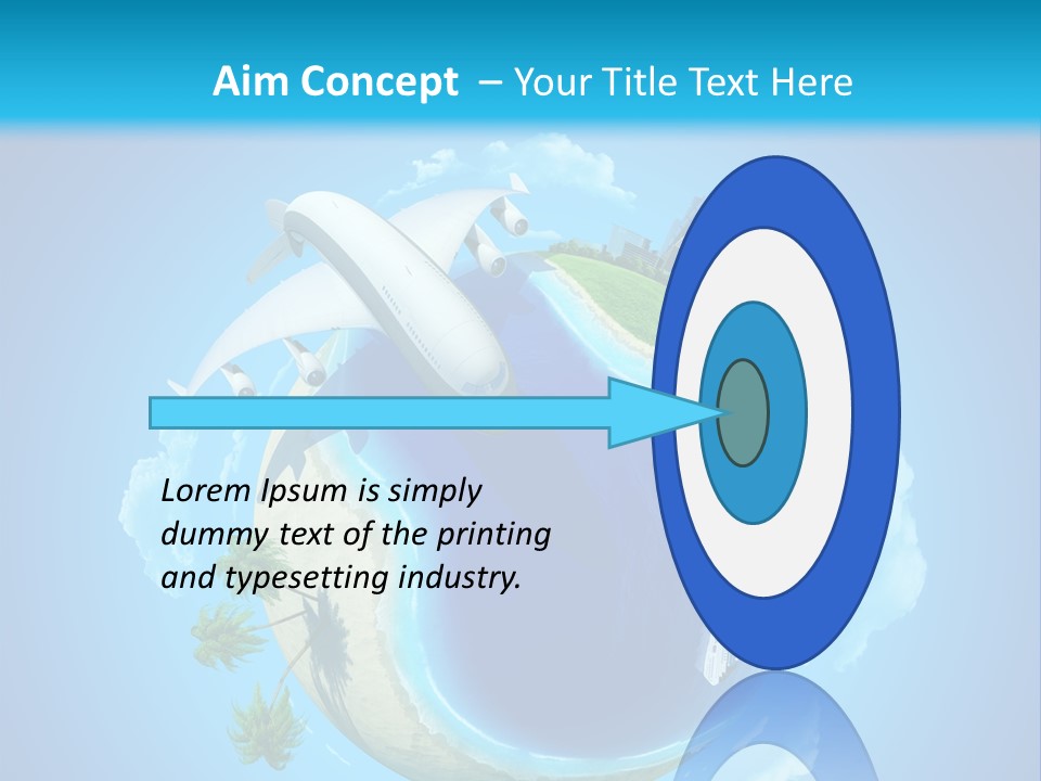 Skyscraper Seascape Empty PowerPoint Template