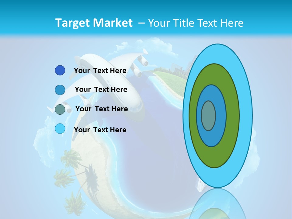 Skyscraper Seascape Empty PowerPoint Template